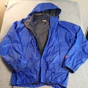 Alpine Design Men's Hooded Full Zip Windbreaker Jacket Gray S Nylon/Poly MPN